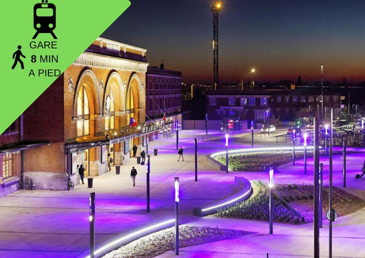 Grand T2 Jardin Wifi Parking Proche Gare Appartement Saint-Quentin  Buitenkant foto